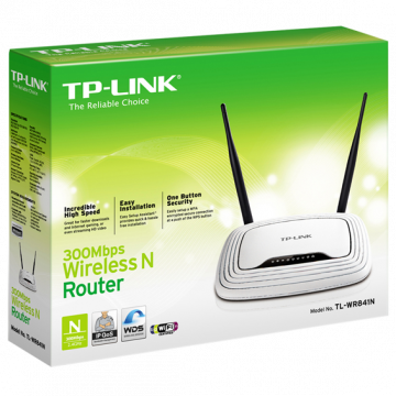 TP-LINK Wireless N Router, 4 porta, 300Mbps, 2x5dBi antena - TL-WR841N