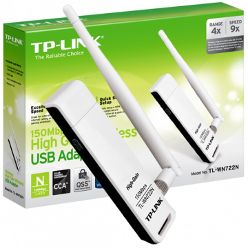 TP-LINK Wi-Fi mrežna kartica, 2.4 GHz, 4 dB, 150 Mbps - TL-WN722N