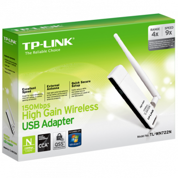 TP-LINK Wi-Fi mrežna kartica, 2.4 GHz, 4 dB, 150 Mbps - TL-WN722N