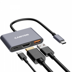 CANYON DS-4 USB-C hub sa HDMI i PD 100W | Giga Informatika