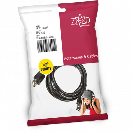 ZED electronic USB 3.0 produžni kabl,  dužina 3.0 metra - USBC/3