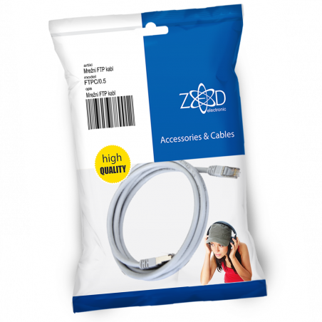 ZED electronic Mrežni FTP kabl, CAT5E, dužina 0.5 metar - FTPC/0.5