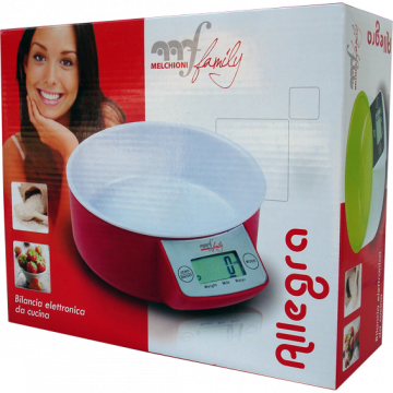 MELCHIONI family Vaga, kuhinjska, sa posudom, LCD display, crvena boja - ALLEGRA RW
