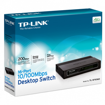 TP-LINK 16-portni switch 200Mbps, 10/100 Mbps, , RJ45 - TL-SF1016D