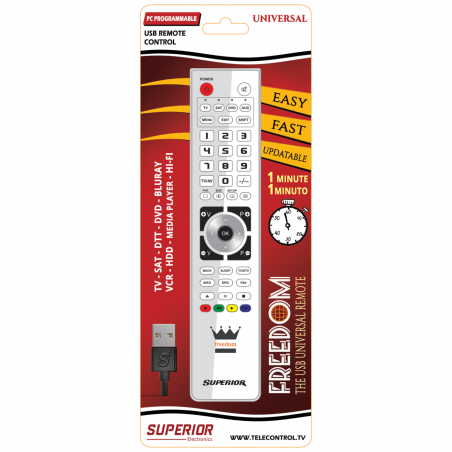 Superior Daljinski upravljač, za 4 uređaja, PC programiranje - SUPERIOR 4:1 FREEDOM - white