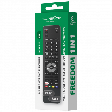 Superior Daljinski upravljač, za 1 uređaj, PC programiranje - SUPERIOR 1:1 FREEDOM - black