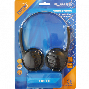 SAL Slušalice stereo , 3,5mm, 5 m kabl, crne - HPH 3