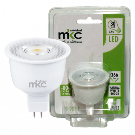 MKC Sijalica, LED 7.5W, 4000K,12V DC, prirodno bijela svjetlost - LED MR1638 GU5.3/7.5W-N
