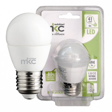 MKC Sijalica,LED 6W, E27, 4000K,220V AC,prirodno bijela svjetlos - LED MINISFERA E27/6W-N