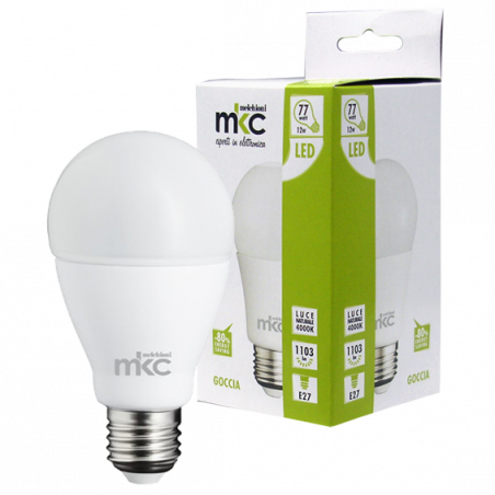 MKC Sijalica,LED 12W, E27, 220V AC,prirodno bijela svjetlost - LED GOCCIA A60 E27/12W-N Box