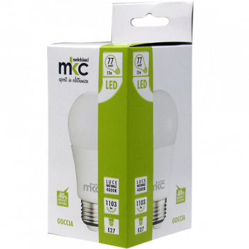 MKC Sijalica,LED 12W, E27, 220V AC,prirodno bijela svjetlost - LED GOCCIA A60 E27/12W-N Box