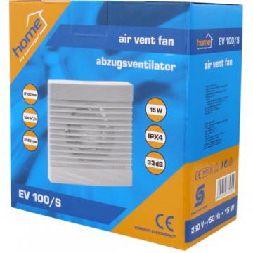 home Aspirator ugradbeni za ventilaciju 158x158mm - EV 100/S