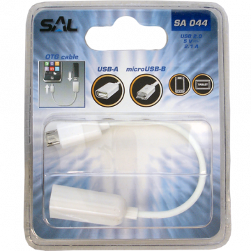 SAL USB micro OTG kabl, dužina 16 cm, USB 2.0 - SA 044
