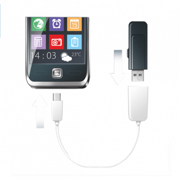 SAL USB micro OTG kabl, dužina 16 cm, USB 2.0 - SA 044