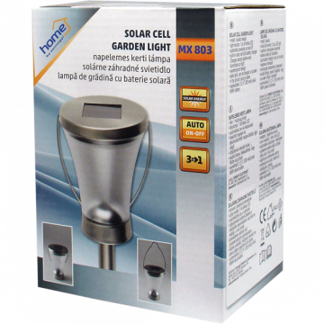 home Solarna vrtna LED lampa, metalna, 200 mAh - MX 803