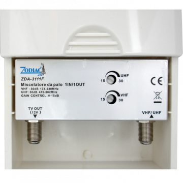 ZODIAC Pojačalo antensko, 1 ulaz 1 izlaz,  15/30dB - ZDA-3111F
