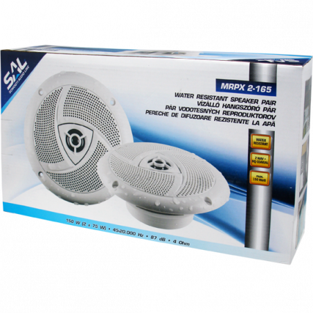SAL Zvučnik, set, djelimično vodootporan,ugradbeni, 150W - MRPX 2-165