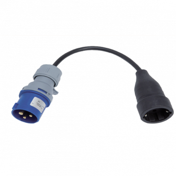 Famatel Adapter, industrijski utikač / schuko utičnica, IP40, 25cm - 13000