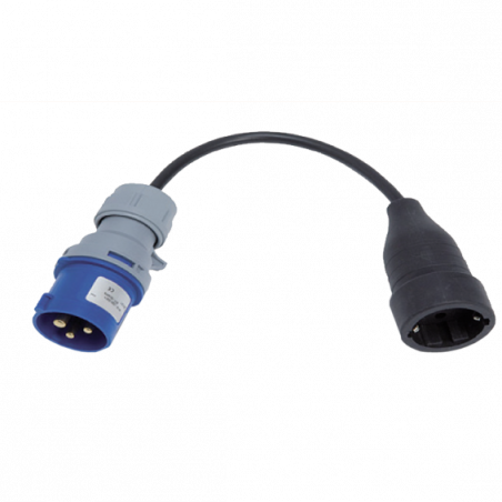Famatel Adapter, industrijski utikač / schuko utičnica, IP40, 25cm - 13000