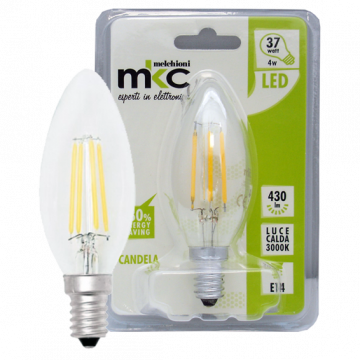 MKC Sijalica,LED 4W, E14, 3000K,220V AC, toplo/bijela svjetlost - LED CANDELA C35 E14/4W