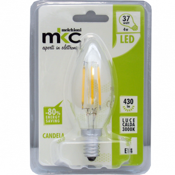 MKC Sijalica,LED 4W, E14, 3000K,220V AC, toplo/bijela svjetlost - LED CANDELA C35 E14/4W
