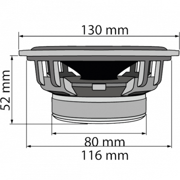 SAL Auto zvučnici, set,  130mm, 2x75W, 4 Ohm - CX 504
