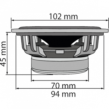 SAL Auto zvučnici, set,  100mm, 2x55W, 4 Ohm - CX 404