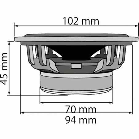 SAL Auto zvučnici, set,  100mm, 2x55W, 4 Ohm - CX 404