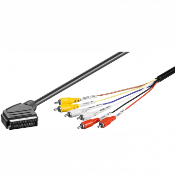 ZED electronic Scart - RCA (činč) kabl, 6 x RCA, dužina 2.0 met - VCS2C/2