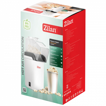 Zilan Aparat za kokice, 1200 W, bijela - ZLN8044