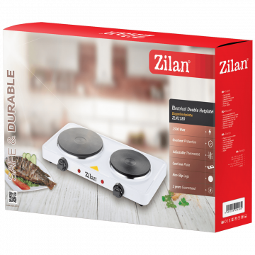Zilan Električno kuhalo, 2 ploče - 15.5/18.5 cm, 2500 W, bijela - ZLN2180