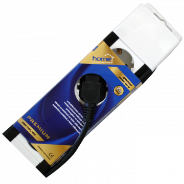 home Produžni kabl, 4 utičnica, prekidač, 1,0mm², 2 met, bijeli - PNV 04K/WH