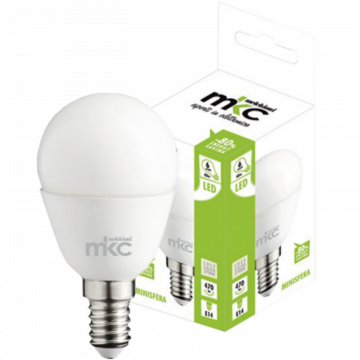 MKC Sijalica,LED 6W, E14, 4000K,220V AC,prirodno bijela svjetlos - LED MINISFERA E14/6W-N BOX