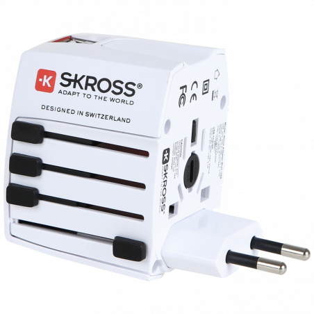SKROSS Adapter, Putni (Travel), + 2 x USB za punjenje, 2100mAh  - 1.302930