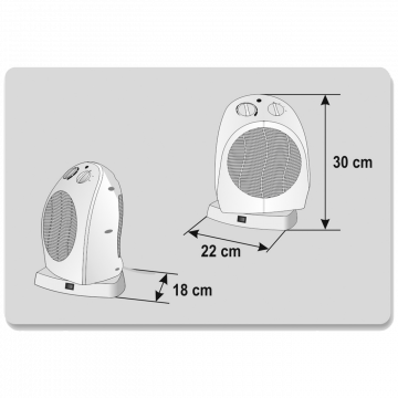 home Grijalica sa ventilatorom, +/- 90°, 2000W - FK 1/O