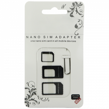 MeanIT Adapter, nano SIM, 3 in 1  - SIM ADAPTER 3U1