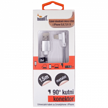 MeanIT USB kabl za smartphone i iPhone, FLIP, 1A - KABEL ZA SMARTPHONE/IPHONE