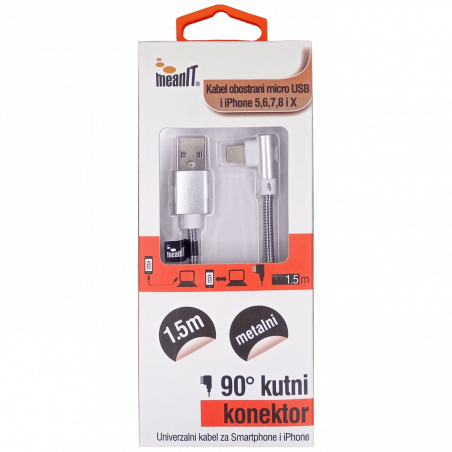 MeanIT USB kabl za smartphone i iPhone, FLIP, 1A - KABEL ZA SMARTPHONE/IPHONE