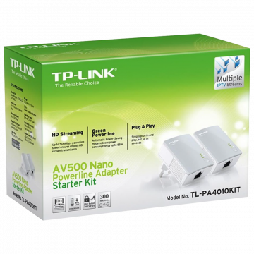 TP-LINK Mrežna strujna utičnica 600Mbps, set 2 kom - TL-PA4010KIT