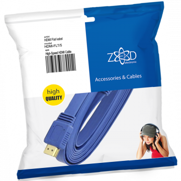 ZED electronic HDMI kabl, plosnati, 5.0 met, ver. 2.0, 3D, Ethernet - HDMI-FLT/5