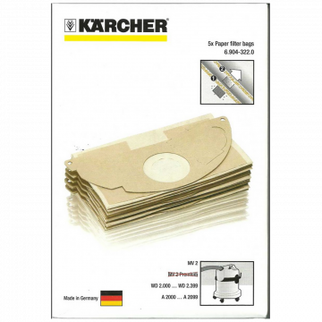Karcher Vrećica za usisavač, papirna, WD 2 - 6904322