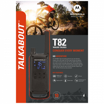 Motorola Walkie Talkie, domet 10 km, 16 kanala - TLKR T82