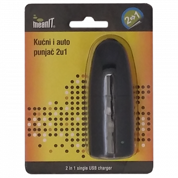 MeanIT Punjač, kućni i auto, 2in1 - KUĆNI I AUTO PUNJAČ, 2IN1