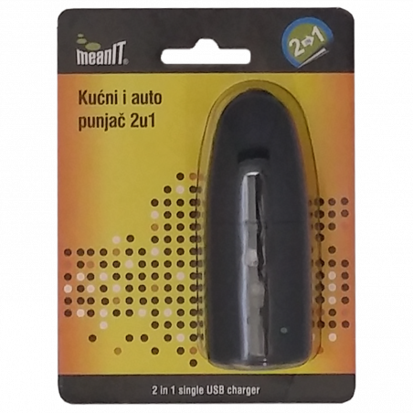 MeanIT Punjač, kućni i auto, 2in1 - KUĆNI I AUTO PUNJAČ, 2IN1