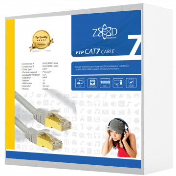 ZED electronic Mrežni FTP kabl, CAT7, dužina 15.0 metara - FTP7/15
