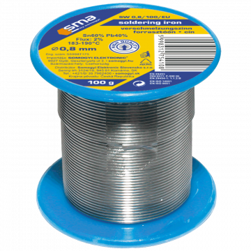 SMA Tinol za lemljenje, Ø0.8 mm, 100g - SW 0.8/100