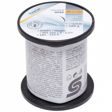 SMA Tinol za lemljenje, Ø1.0 mm, 100g - SW 1/100