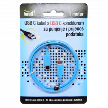 MeanIT USB kabl za smartphone, USB C / USB C, 1 met - KMUSBC2