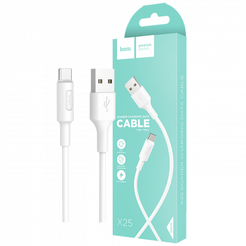 hoco. USB kabl za smartphone, USB type C kabl, 1 met, 2 A,bijela - X25 Soarer USB type C, White