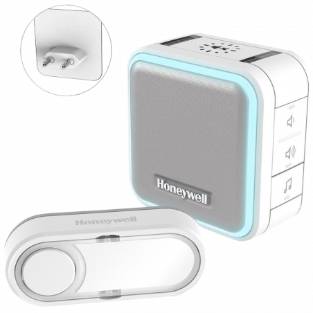 Honeywell Zvono bežično. kućno, 6 melodije, mute timer, bijela boja - DC515EP2